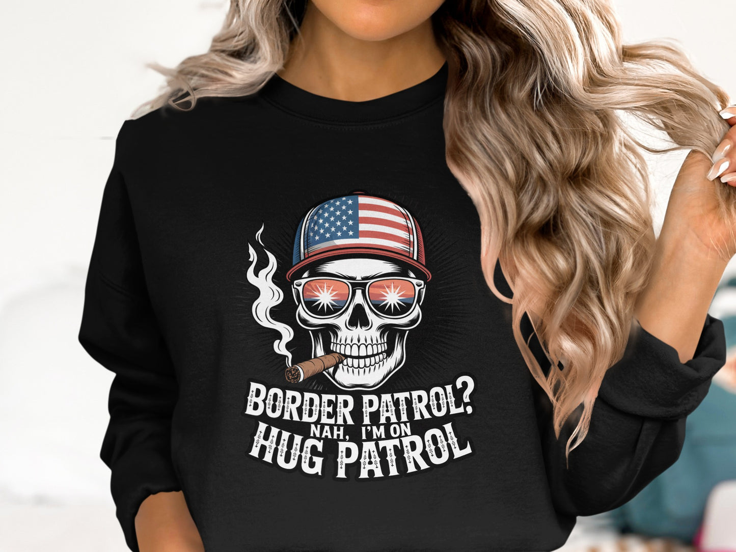 Border Patrol Nah I'm On Hug Patrol Skull product