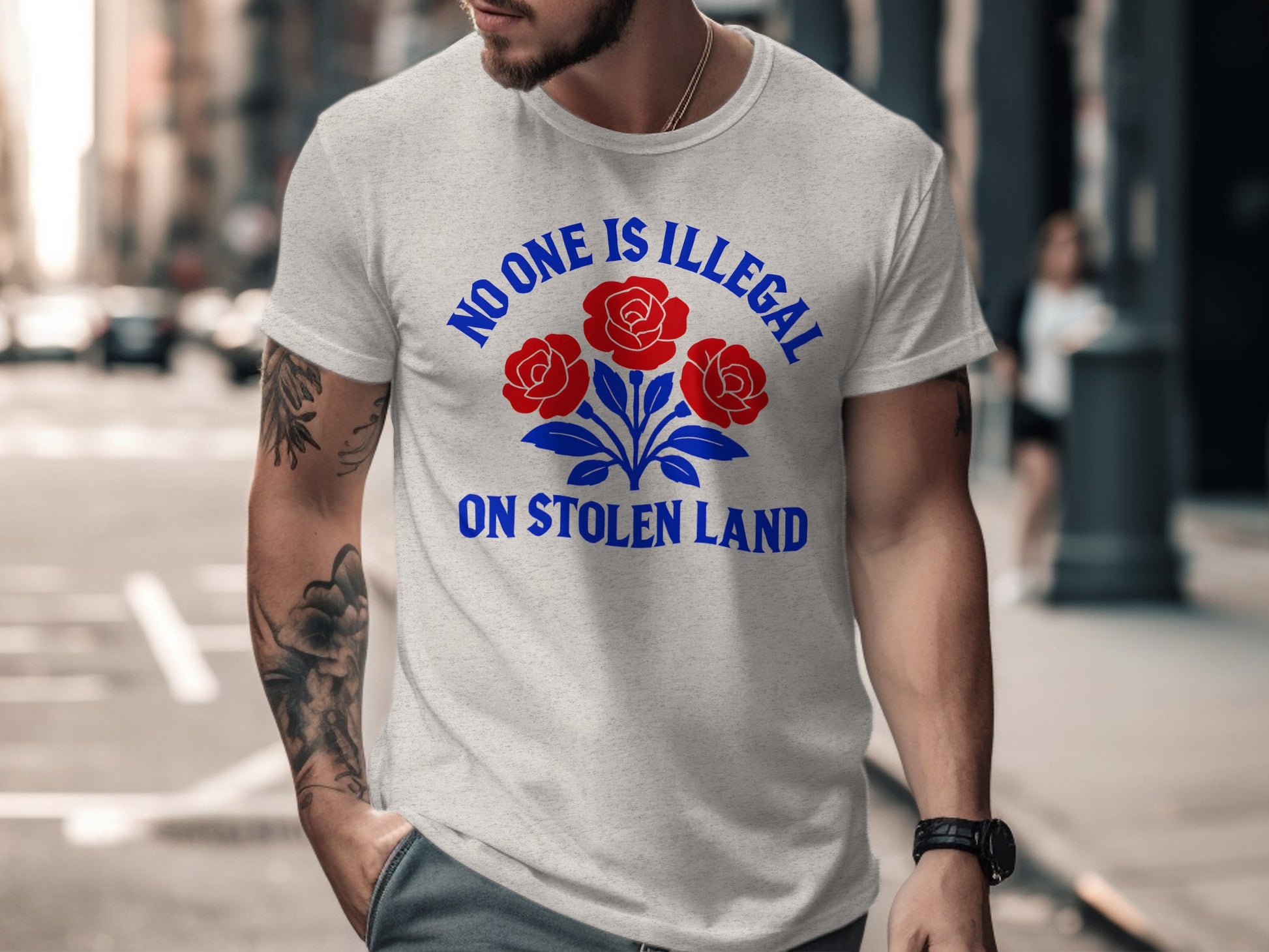 No One Is Illegal On Stolen Land T-shirt product