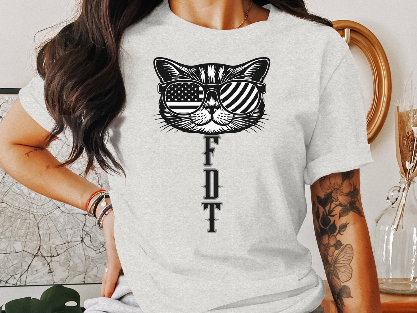 Cat with Sunglasses FDT Graphic Tee Shirt product