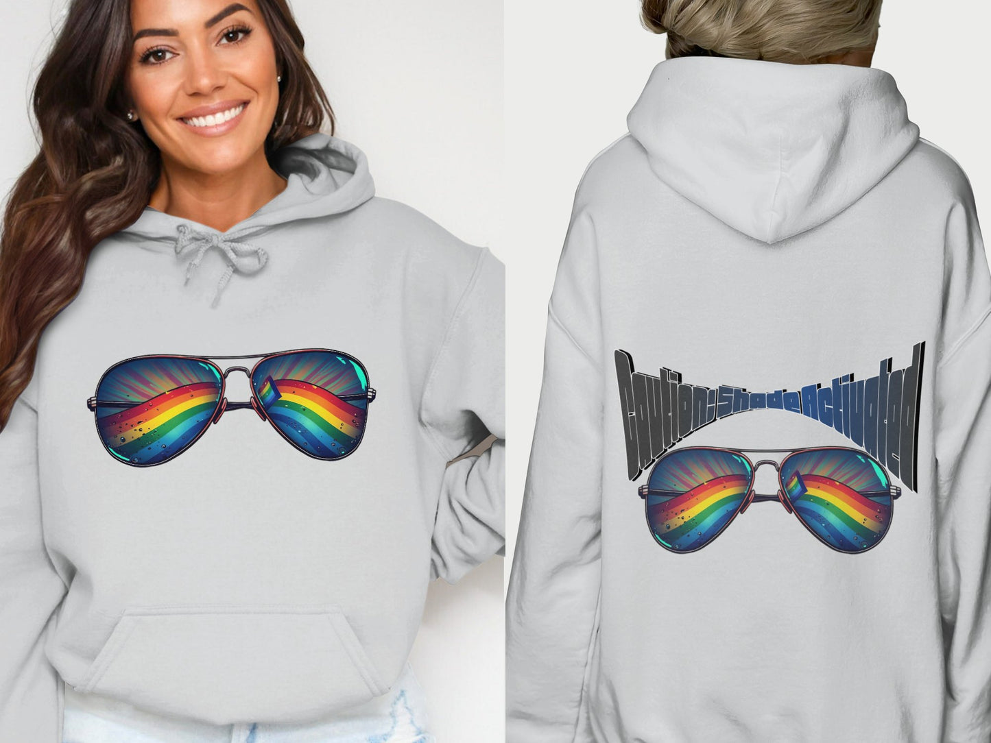Stylish Rainbow Sunglasses Graphic Hoodie product