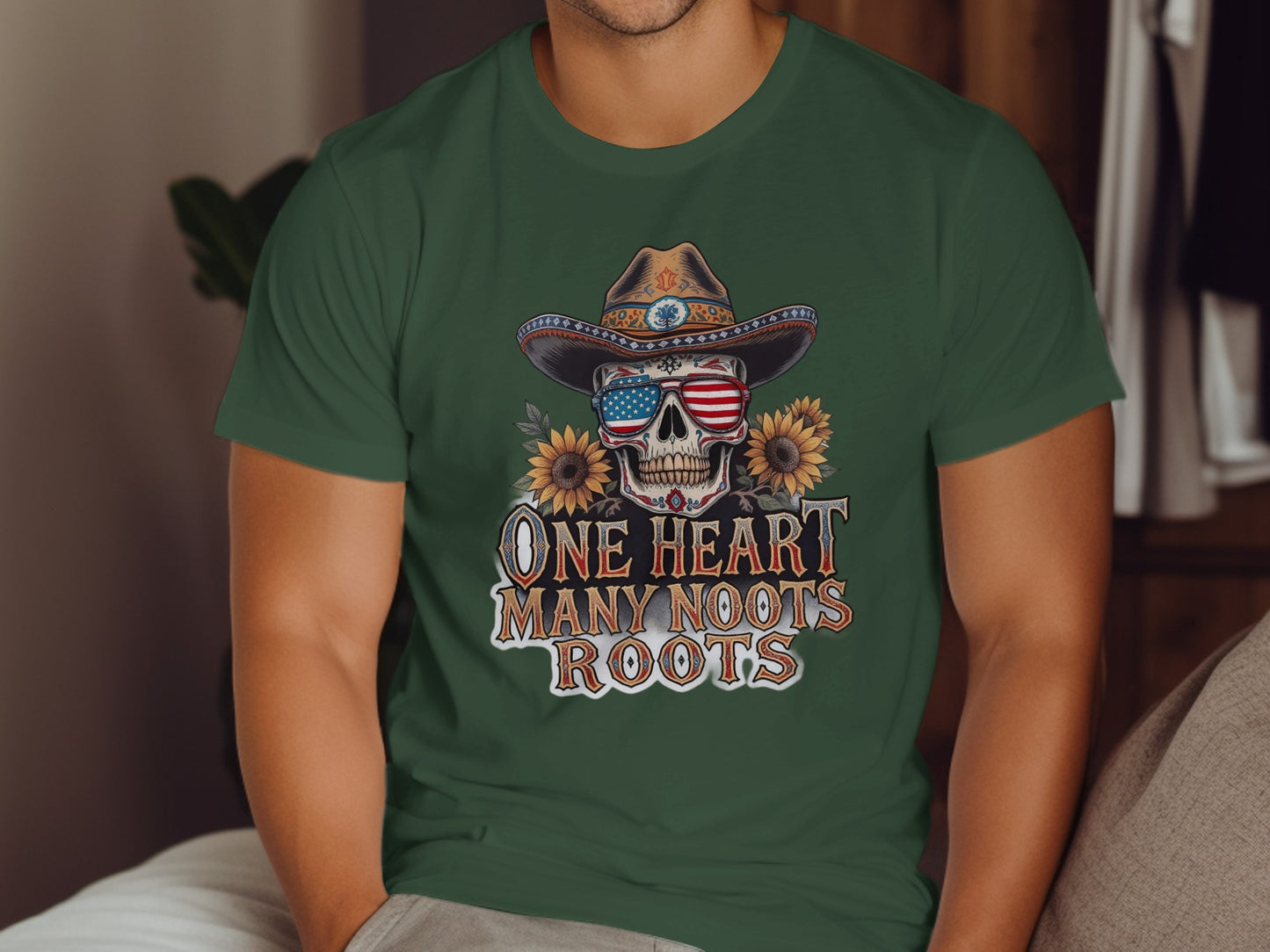 One Heart Many Roots Graphic Tee Shirt product type