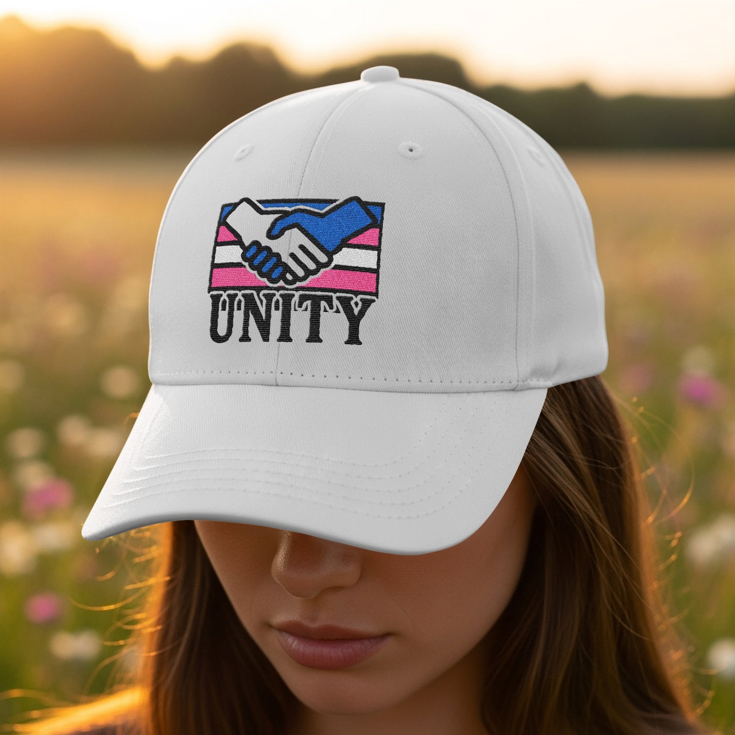 Unity Embroidered Handshake Patch Hat product
