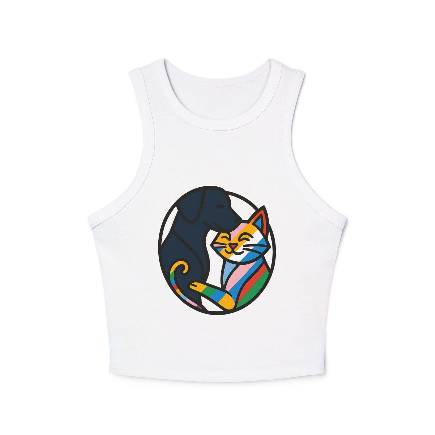 Pride tank top Cozy Cat and Dog Love Racer Tank Top for Pet Lovers