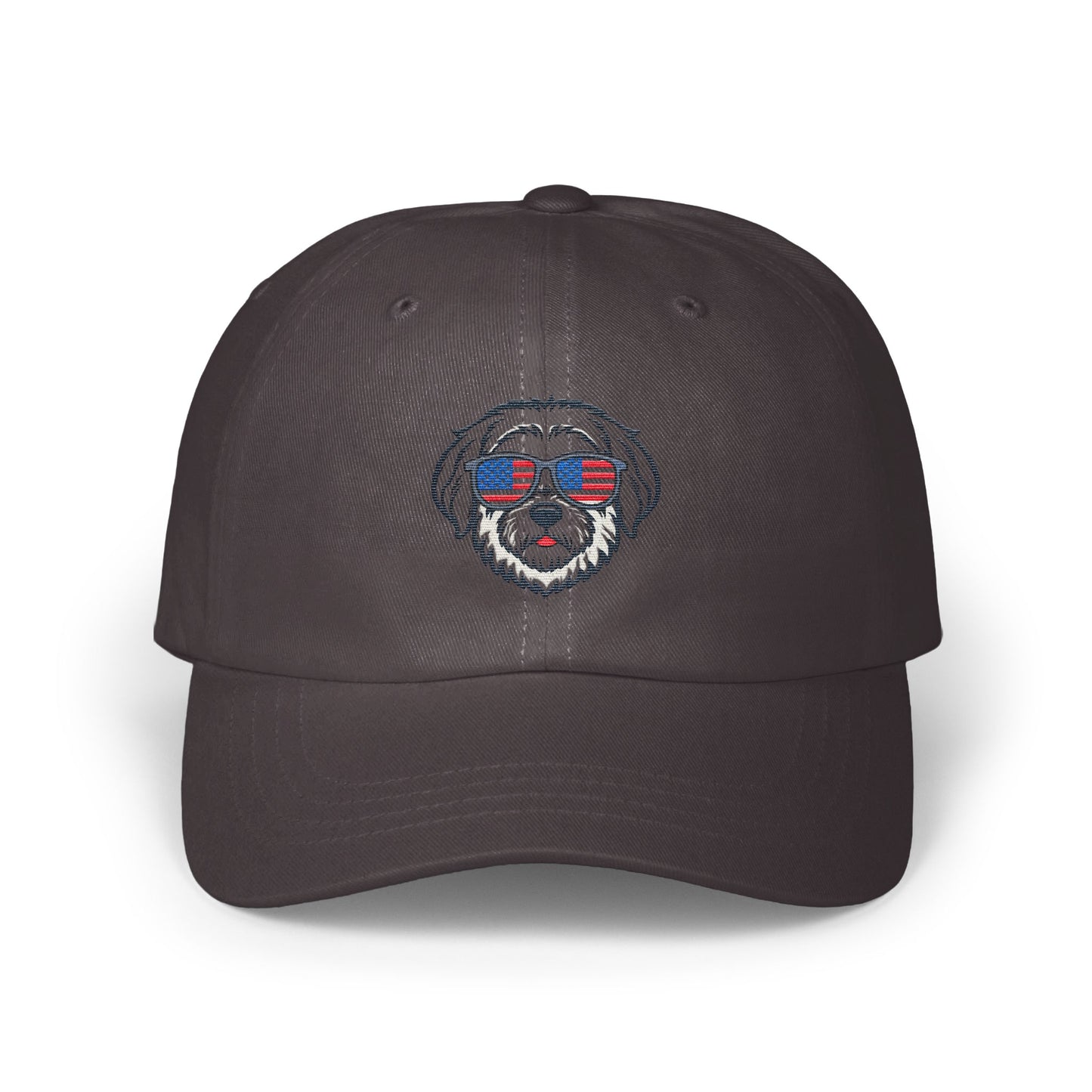 Patriotic Dog Embroidered Adjustable Baseball Cap product