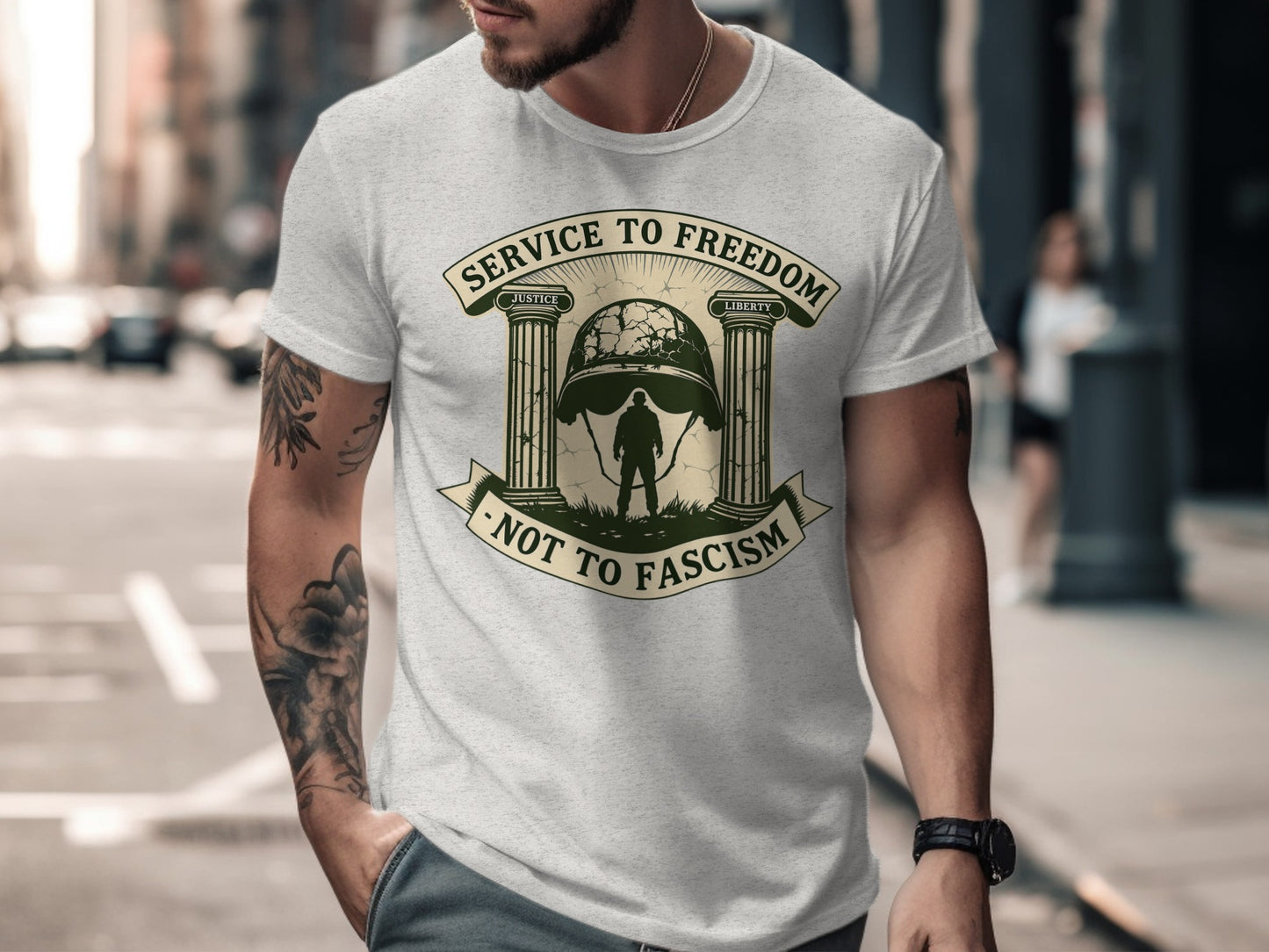 Service to Freedom Not to Fascism T-shirt