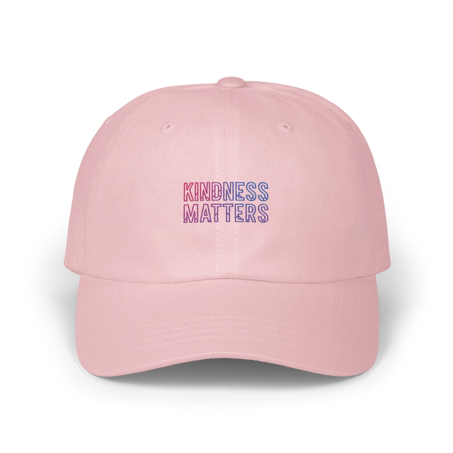 Kindness Matters Embroidered Pink Baseball Cap product
