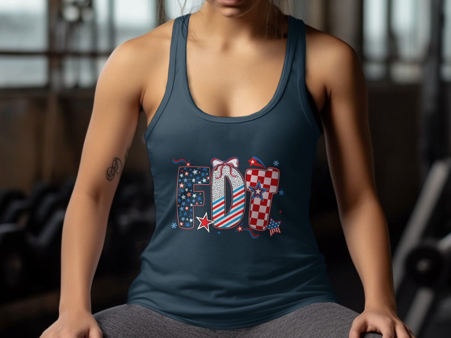 USA Patriotic American Flag FIT Tank Top product