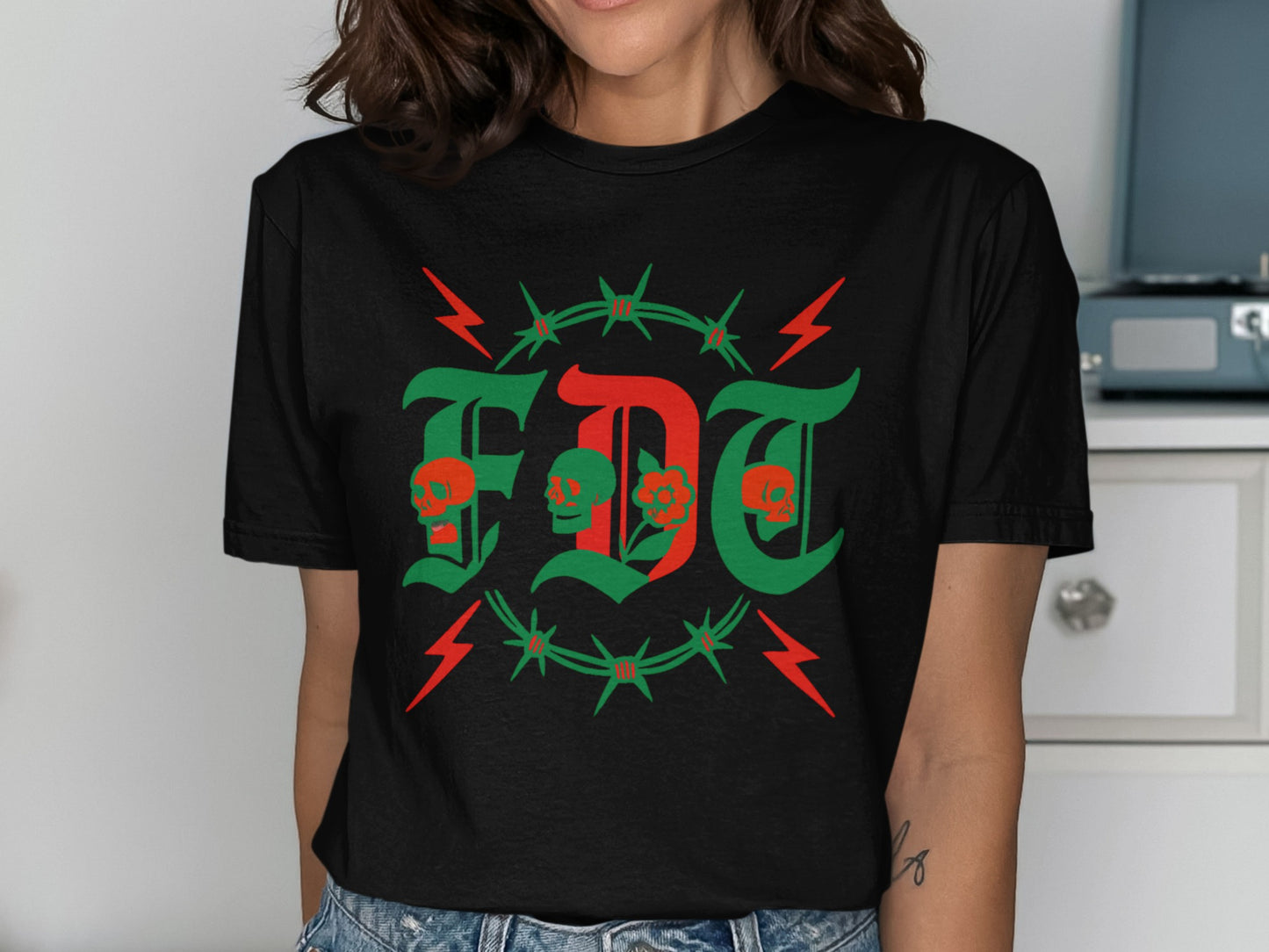 EDT Skull and Flower Graphic Tee product