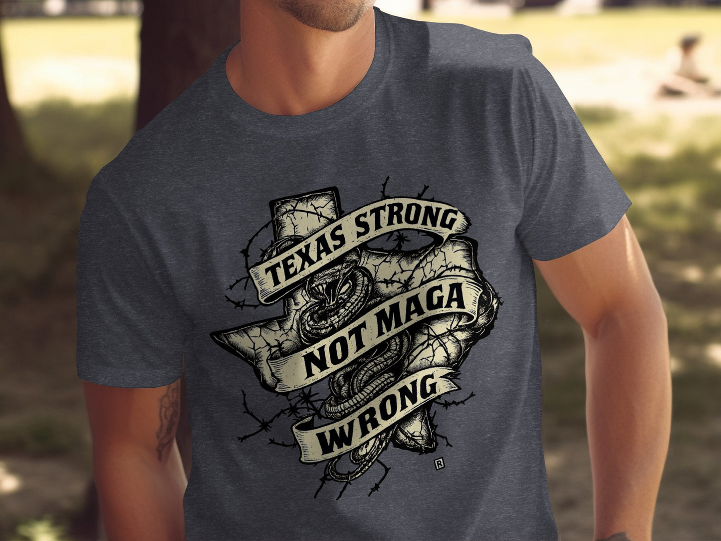 Texas Strong Not MAGA Wrong Graphic T-Shirt product type
