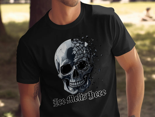 Ice Melts Here Skull T-shirt Product