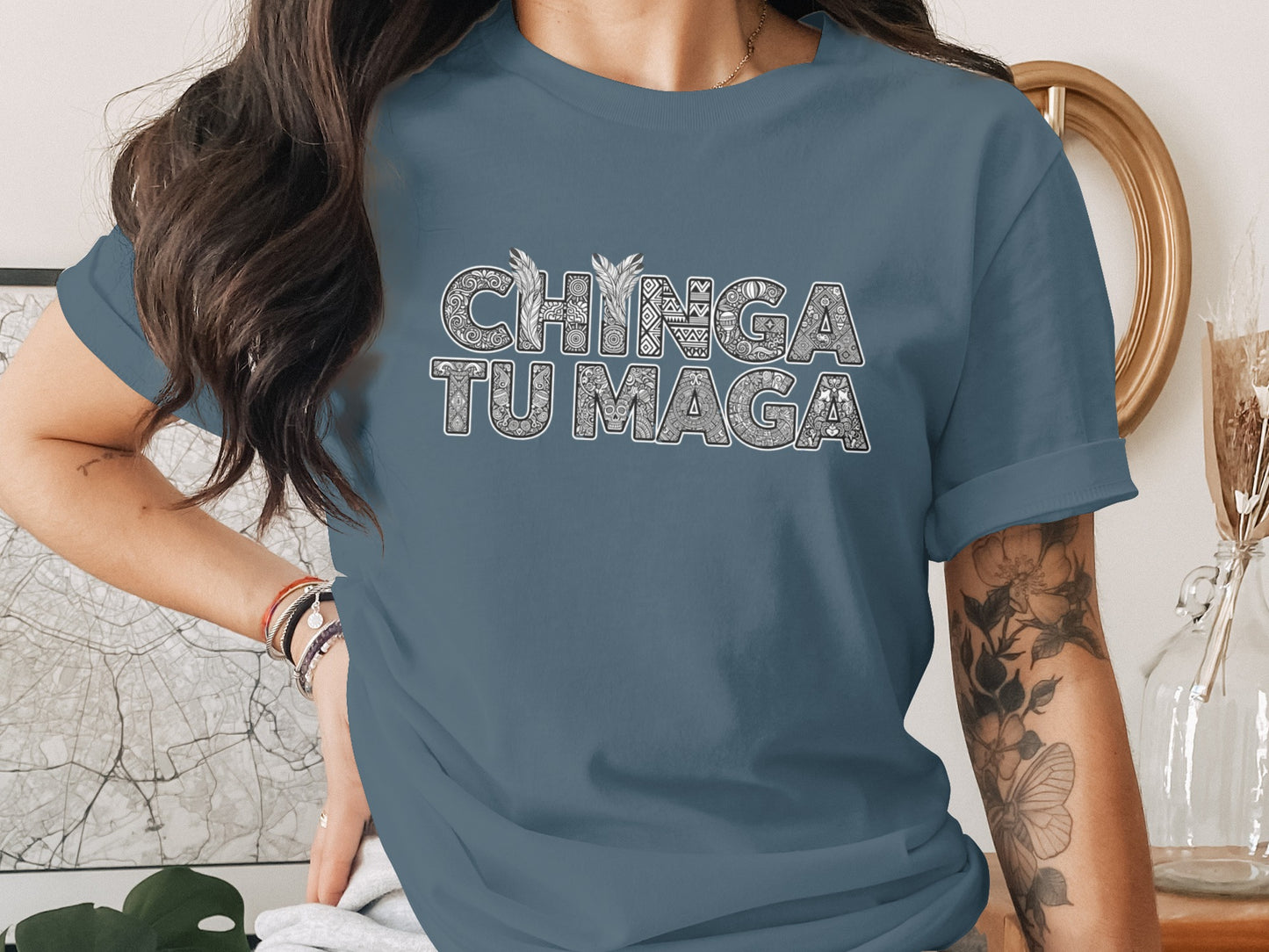 Chinga Tu Maga Shimmering Statement Shirt product type