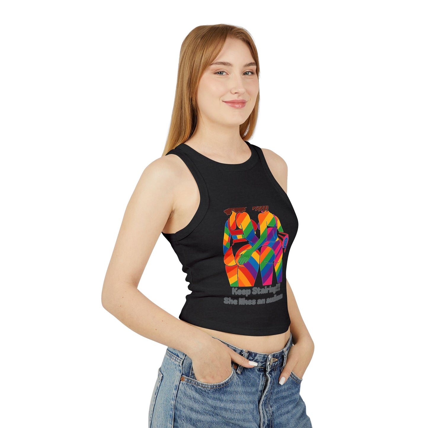 Pride tank top Vibrant Art Racerback Tank, Colorful Summer Top, LGBTQ+ Pride Apparel, Festival Wear, Casual Summer Outfit, Unique Gift Idea