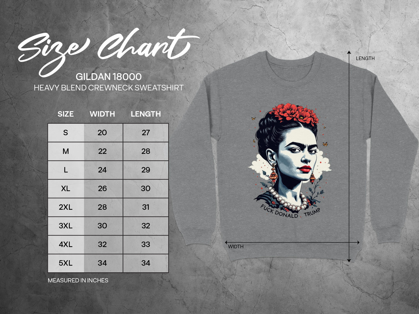 Frida Kahlo Inspired Graphic Sweatshirt Artwork Design