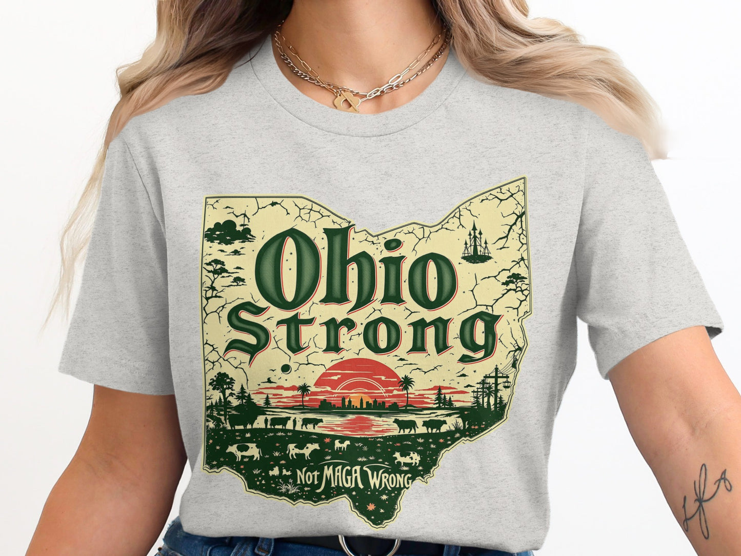 Ohio Strong Not MAGA Wrong Graphic T-Shirt product type