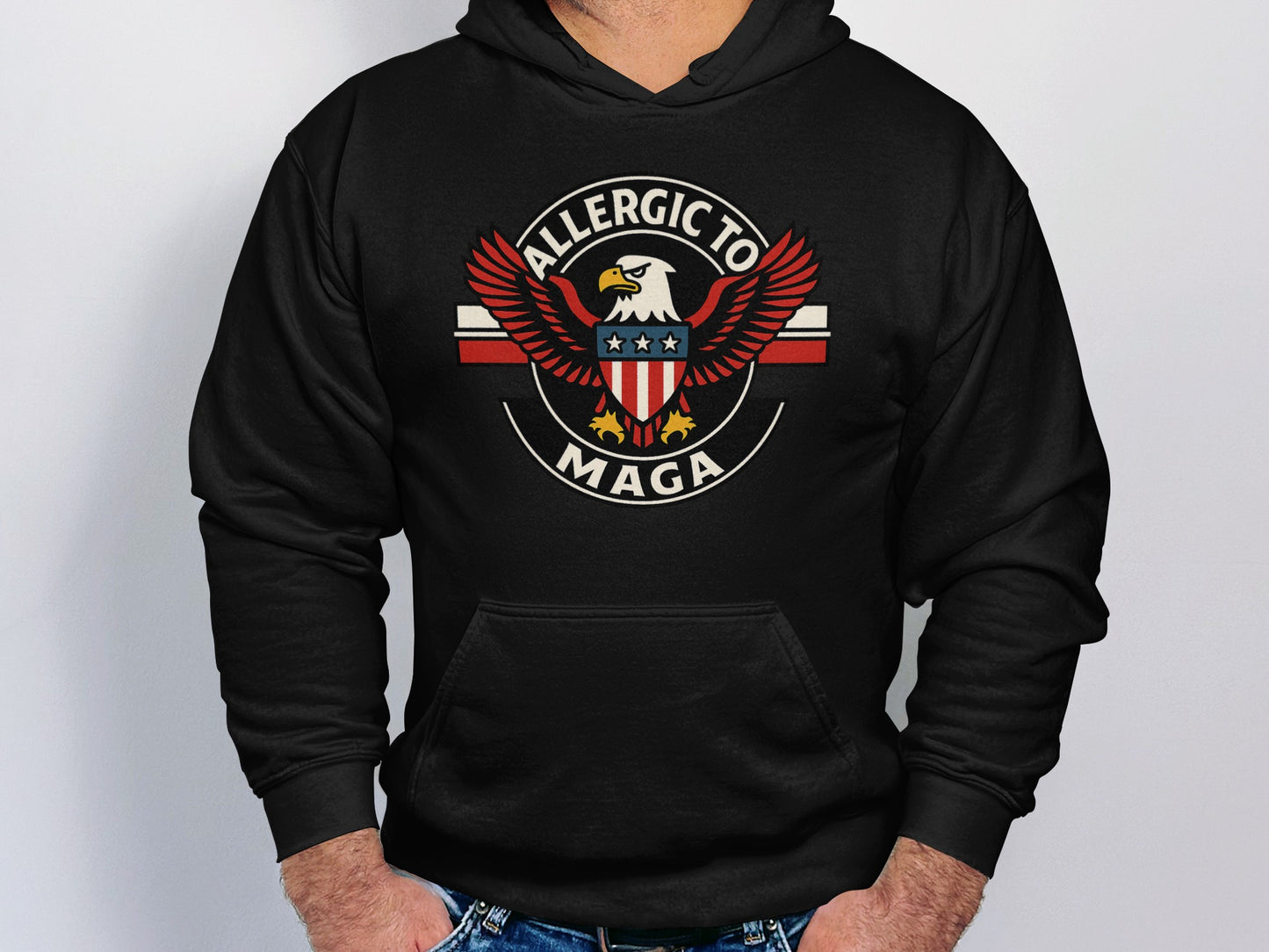 Allergic To MAGA Eagle Graphic Hoodie product