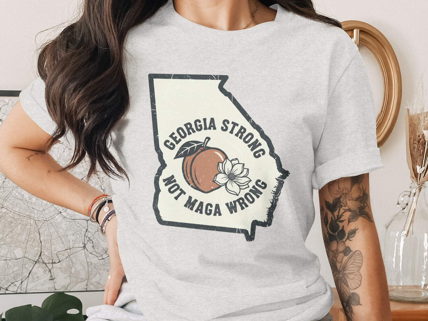 Georgia Strong Not Maga Wrong T-shirt product