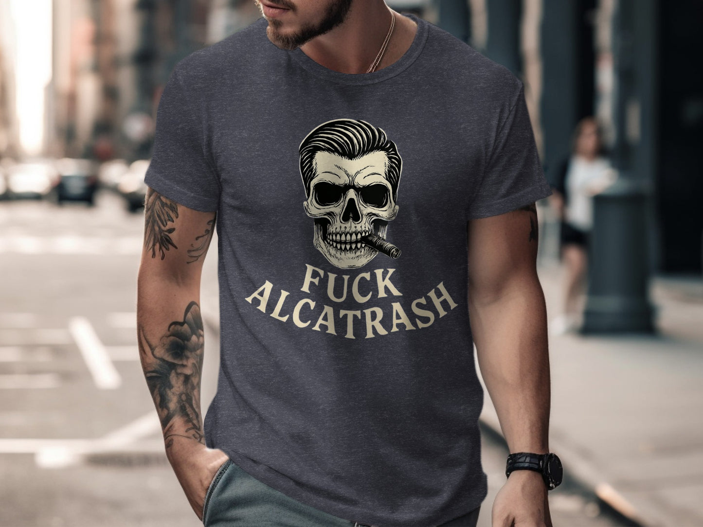 Bold Skull and Cigarette Graphic Tee Product Type