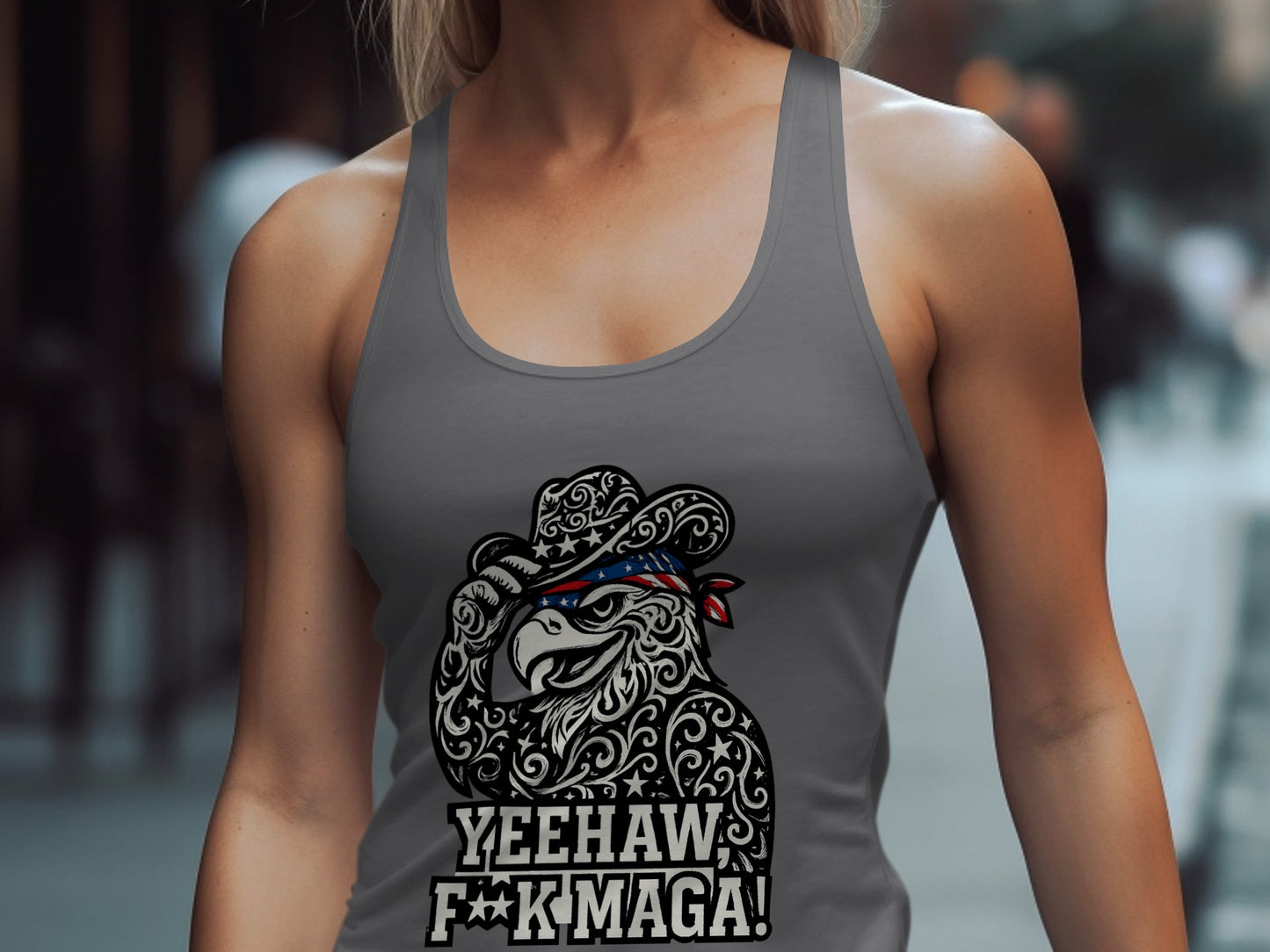 Yeehaw F**k MAGA Eagle Design Tank Top product