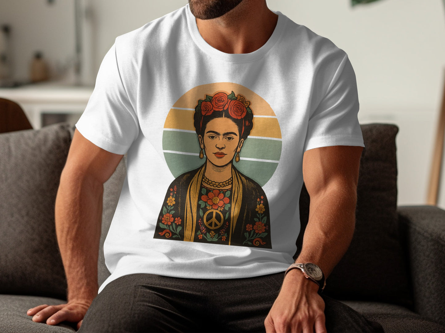 Frida Kahlo Peace Symbol Graphic Art Shirt product