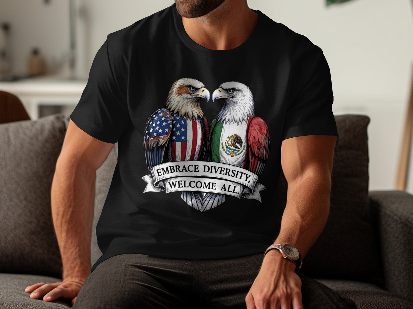 Embrace Diversity Welcome All Printed T-shirt product