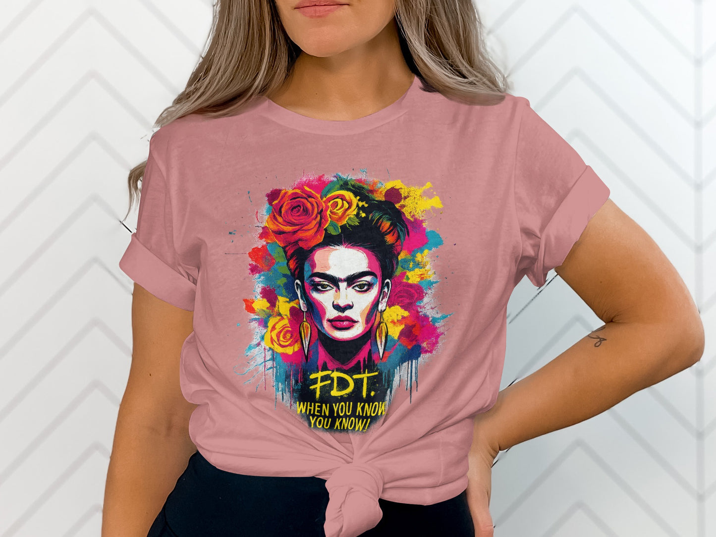 Colorful Frida Kahlo Graphic Tee Shirt Product Type