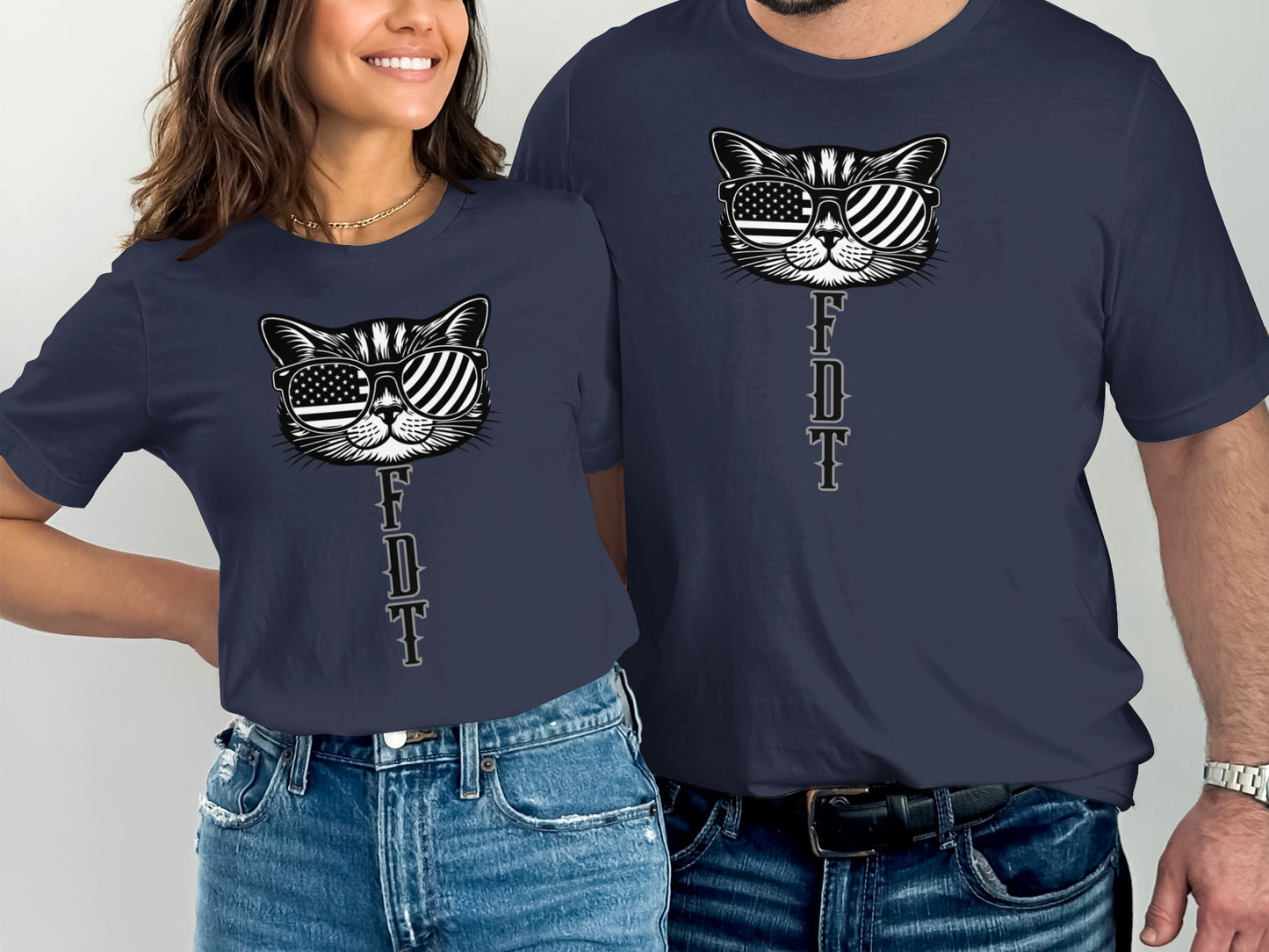 Patriotic Cat Sunglasses Graphic T Shirt Unisex product