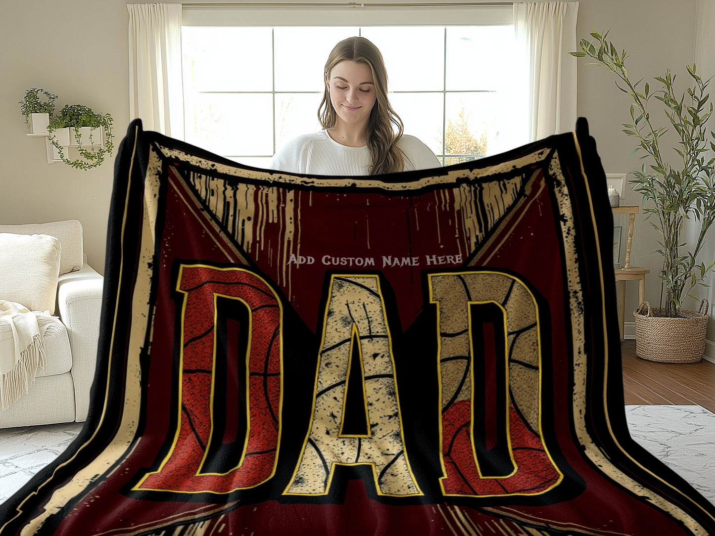 Personalized DAD Blanket Custom Gift Throw Blanket product