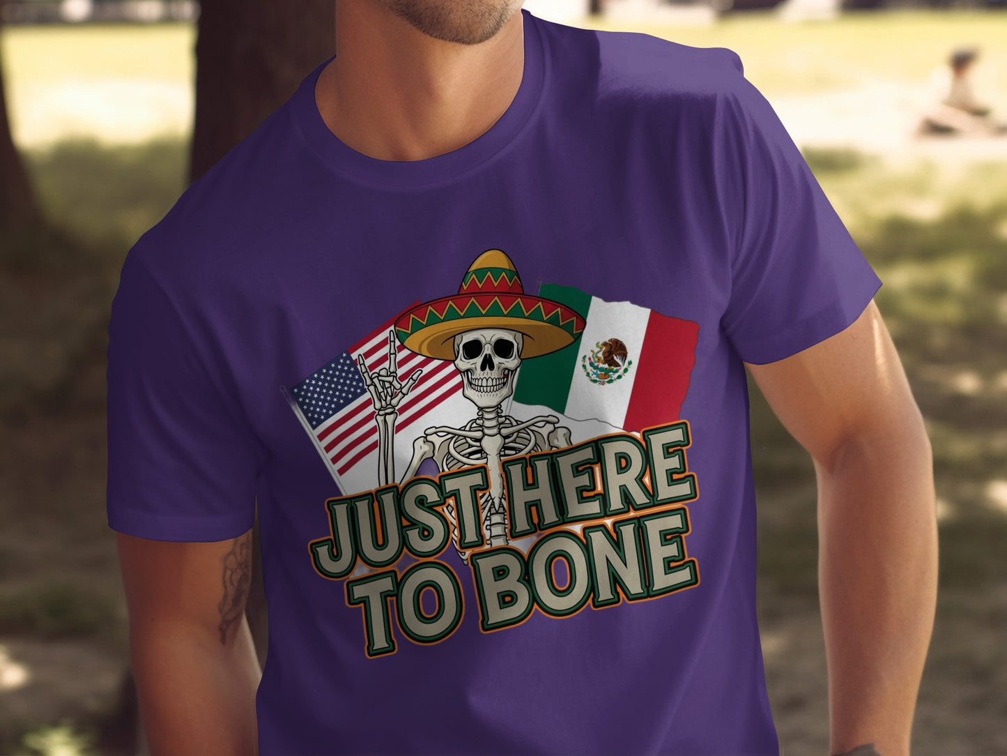 Patriotic Summertime Skeleton Graphic T-Shirt Product