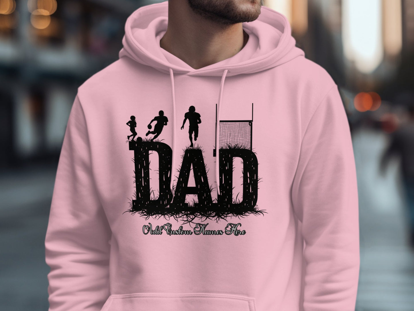 Dad Rugby Silhouette Design Hoodie product