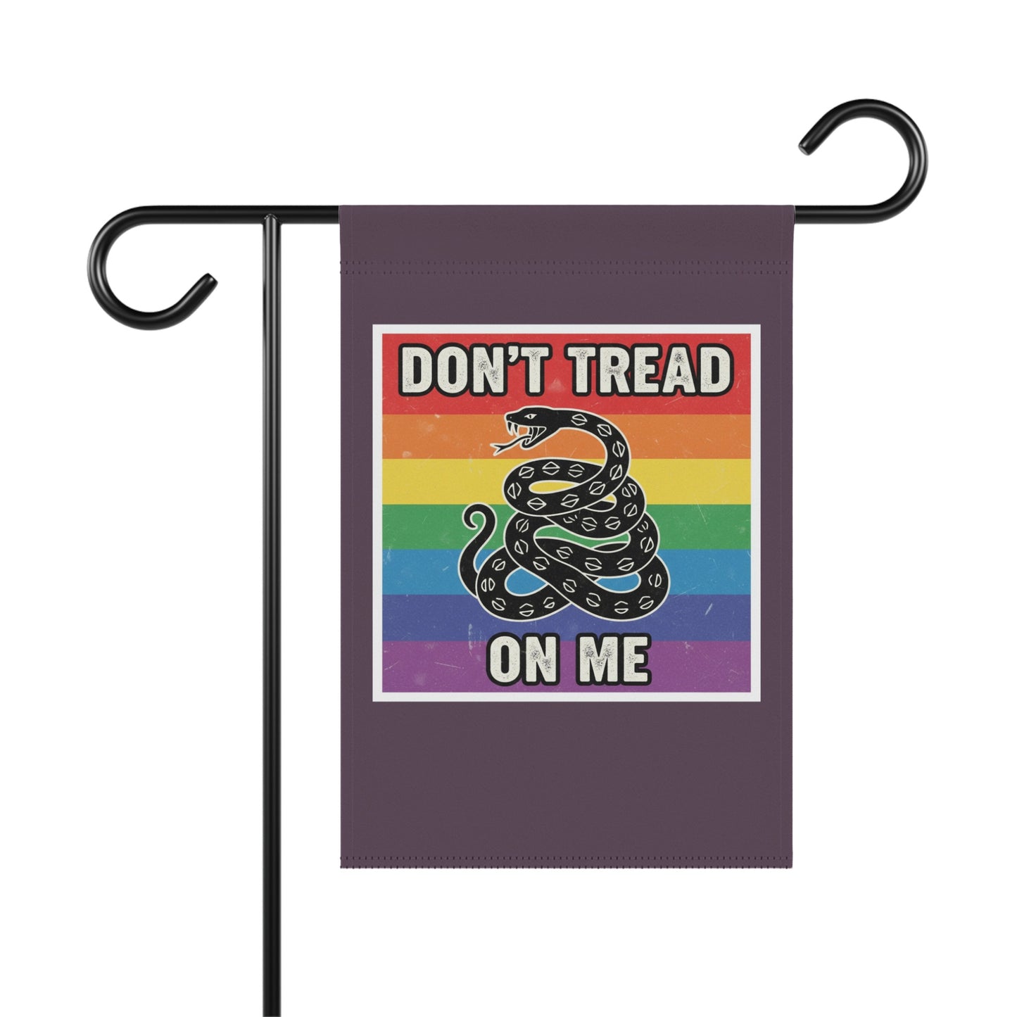 Don't Tread On Me Rainbow Snake Garden Flag product type