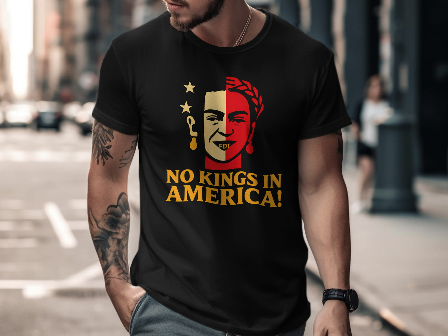 No Kings In America Bold Graphic T-shirt product