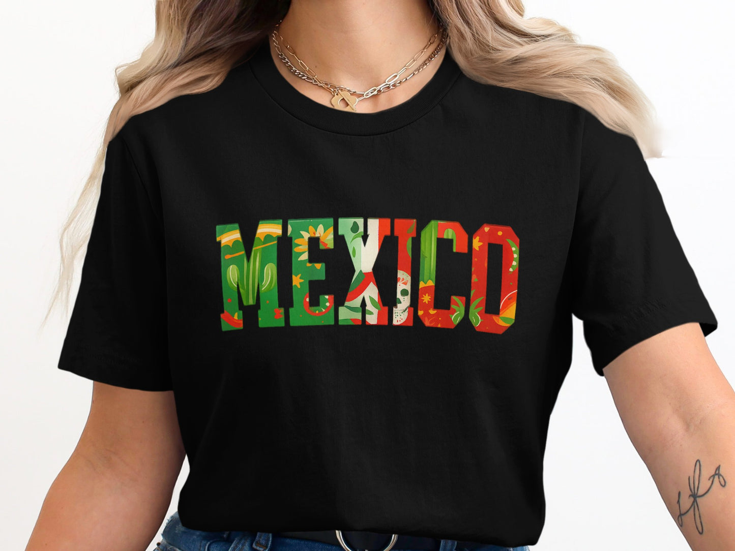 Colorful Mexico Graphic Print T-Shirt product