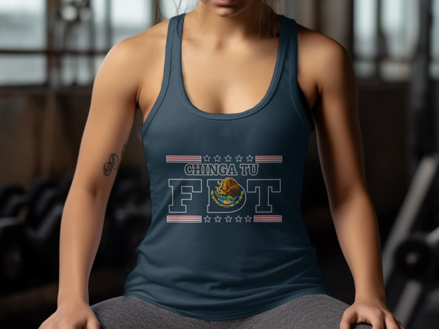 Chinga Tu Fit Graphic Workout Racerback Tank product