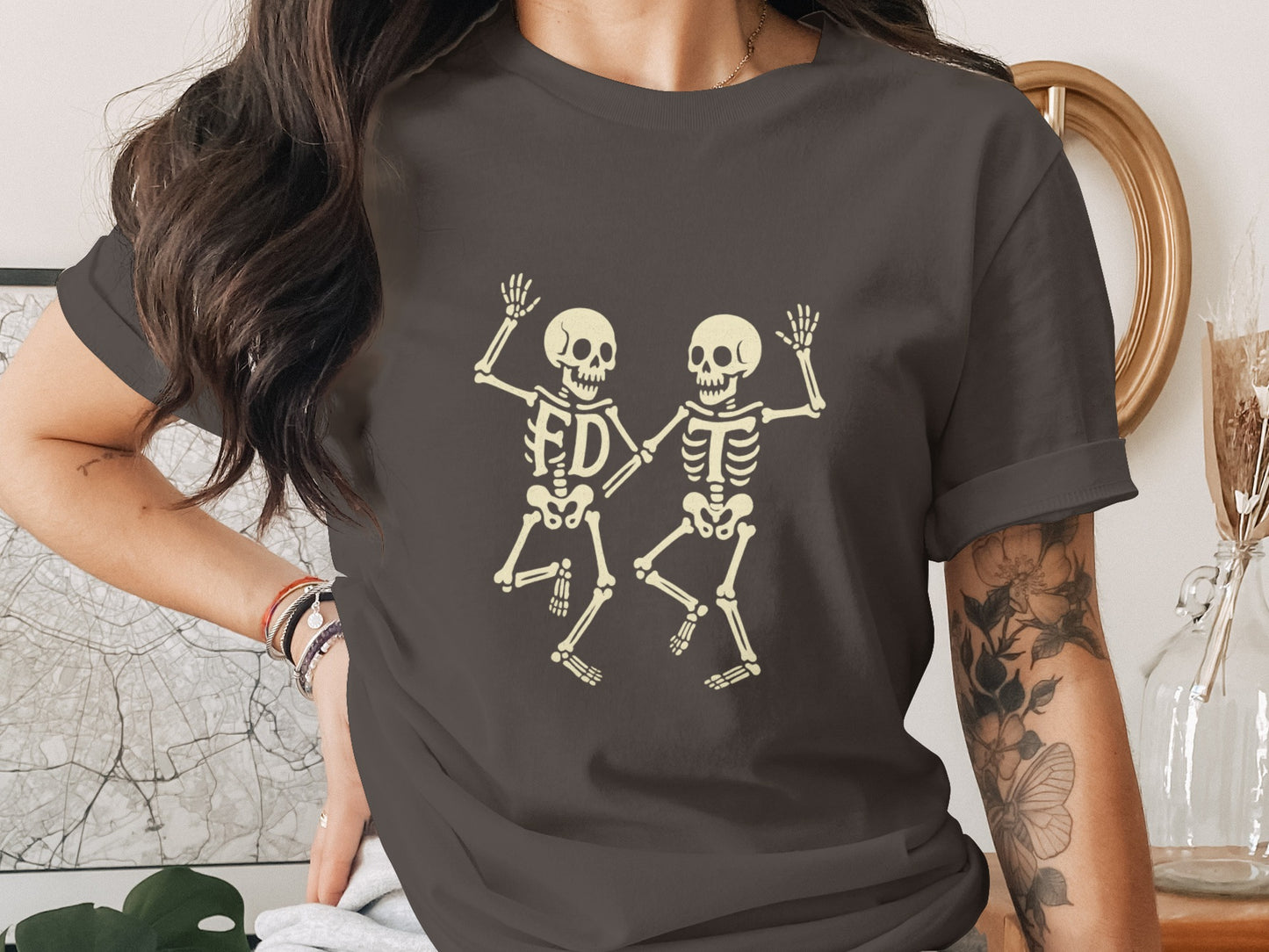 Dancing Skeletons Halloween T-Shirt product type