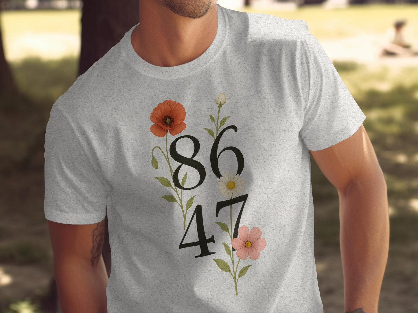 Vintage Floral Numbers Graphic Tee Shirt product