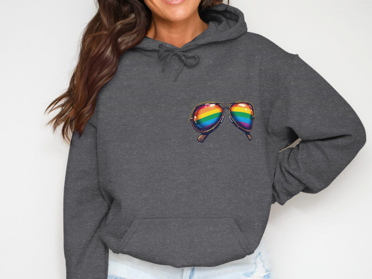 Rainbow Sunglasses Graphic Design Comfortable Hoodie product