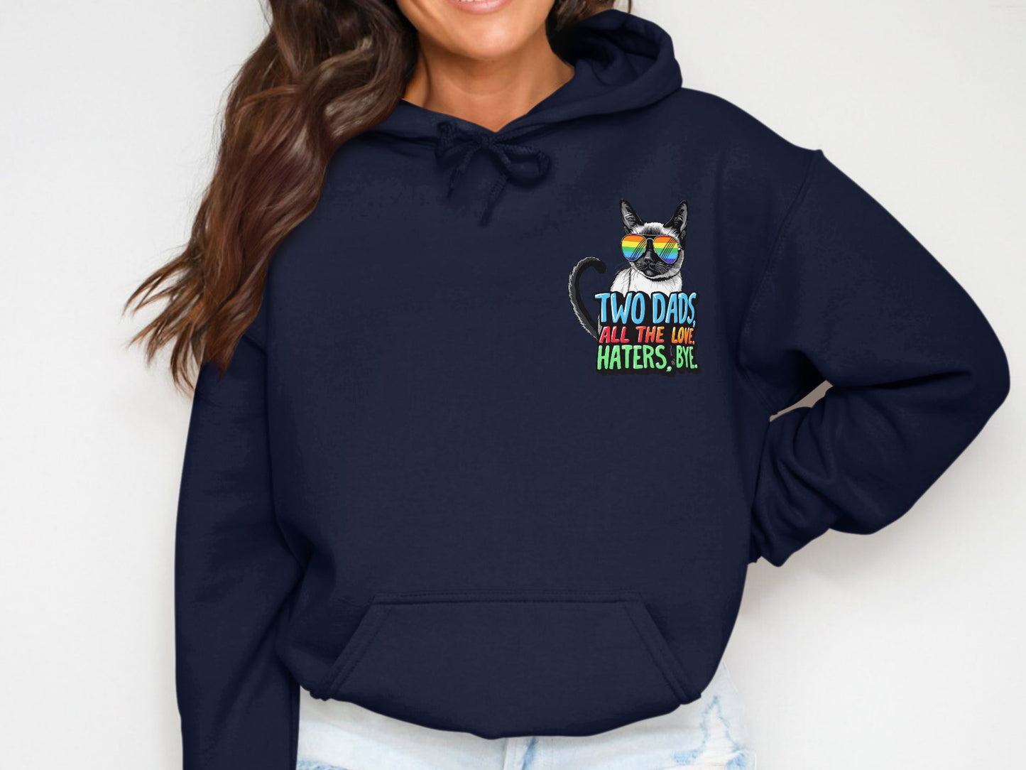 Two Dads All The Love Haters Bye Hoodie product