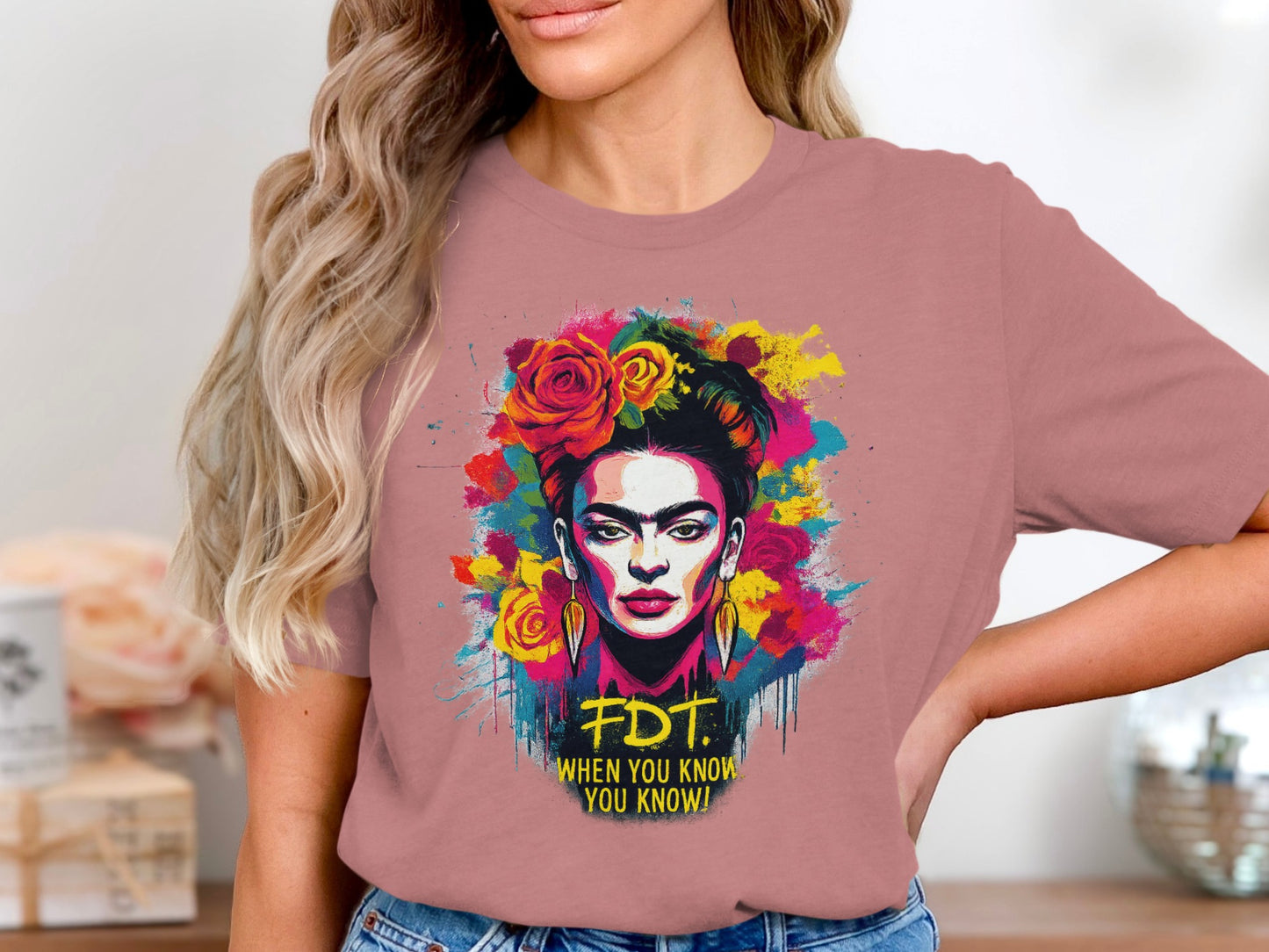 Colorful Artistic Portrait Graphic Tee Shirt product type