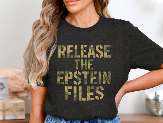 Release The Epstein Files Statement T-shirt product type