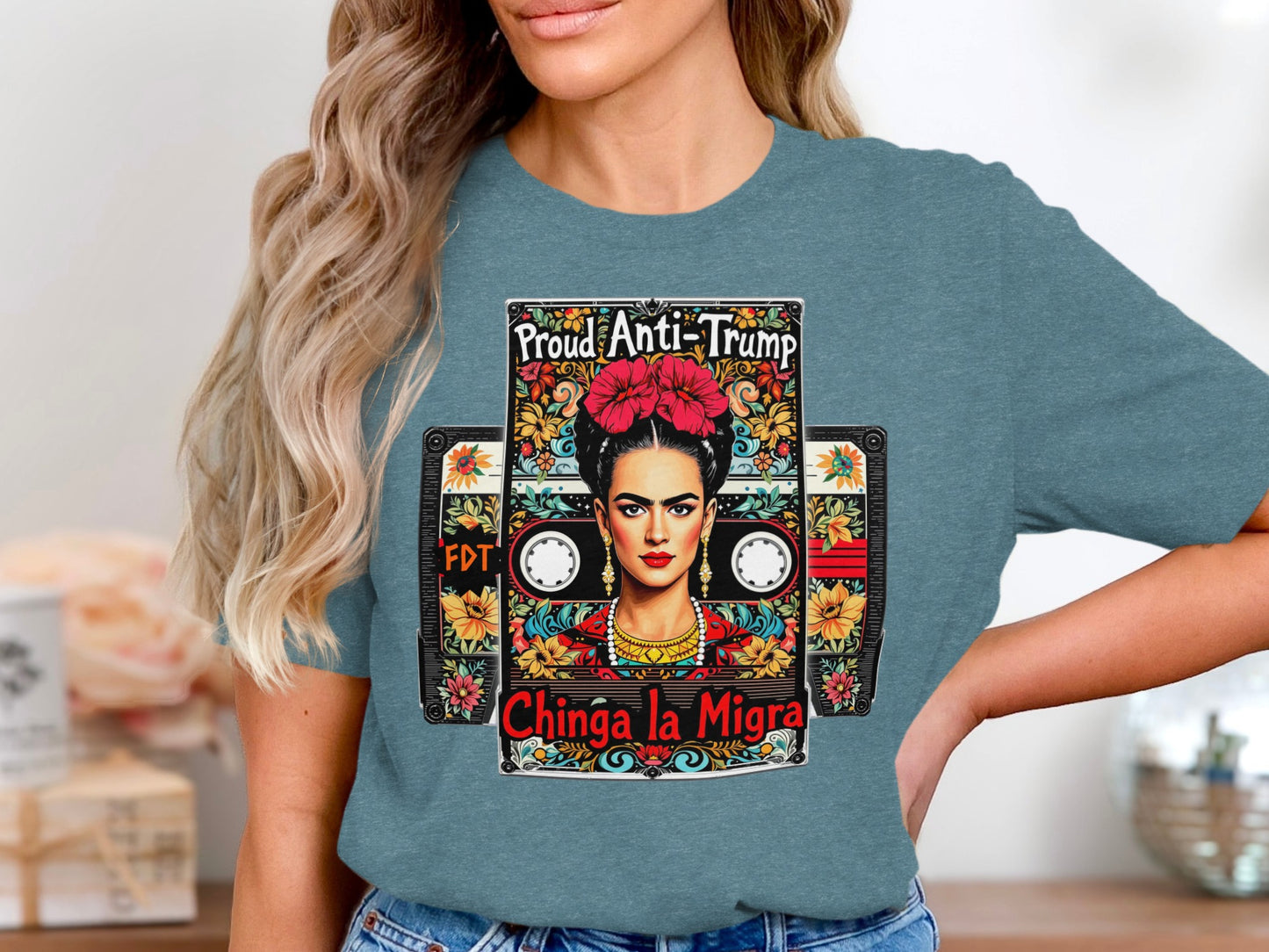Proud Anti Trump Chinga La Migra Graphic Tee product