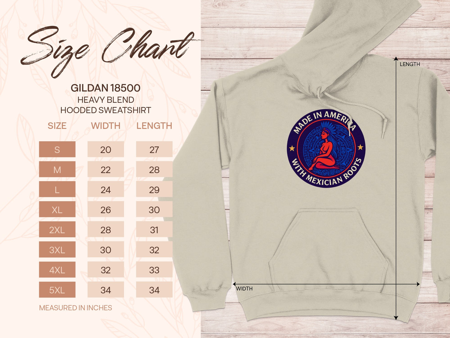 Made in America with Mexican Roots Hooded Sweatshirt product
