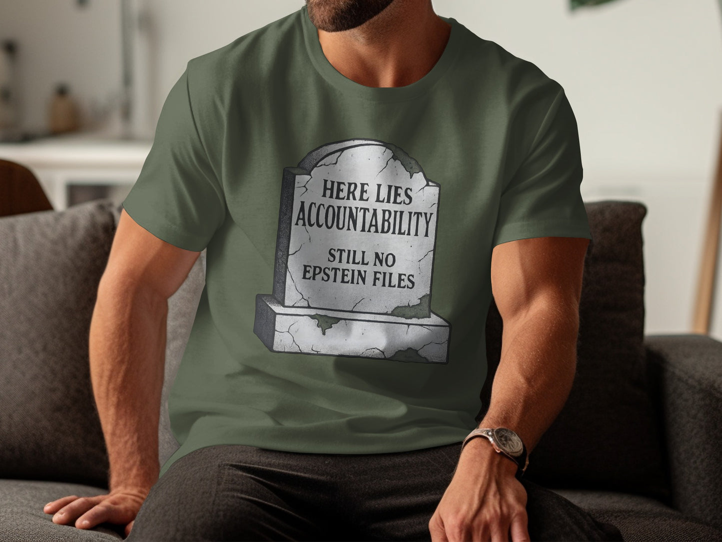 Here Lies Accountability Still No Files t-shirt product