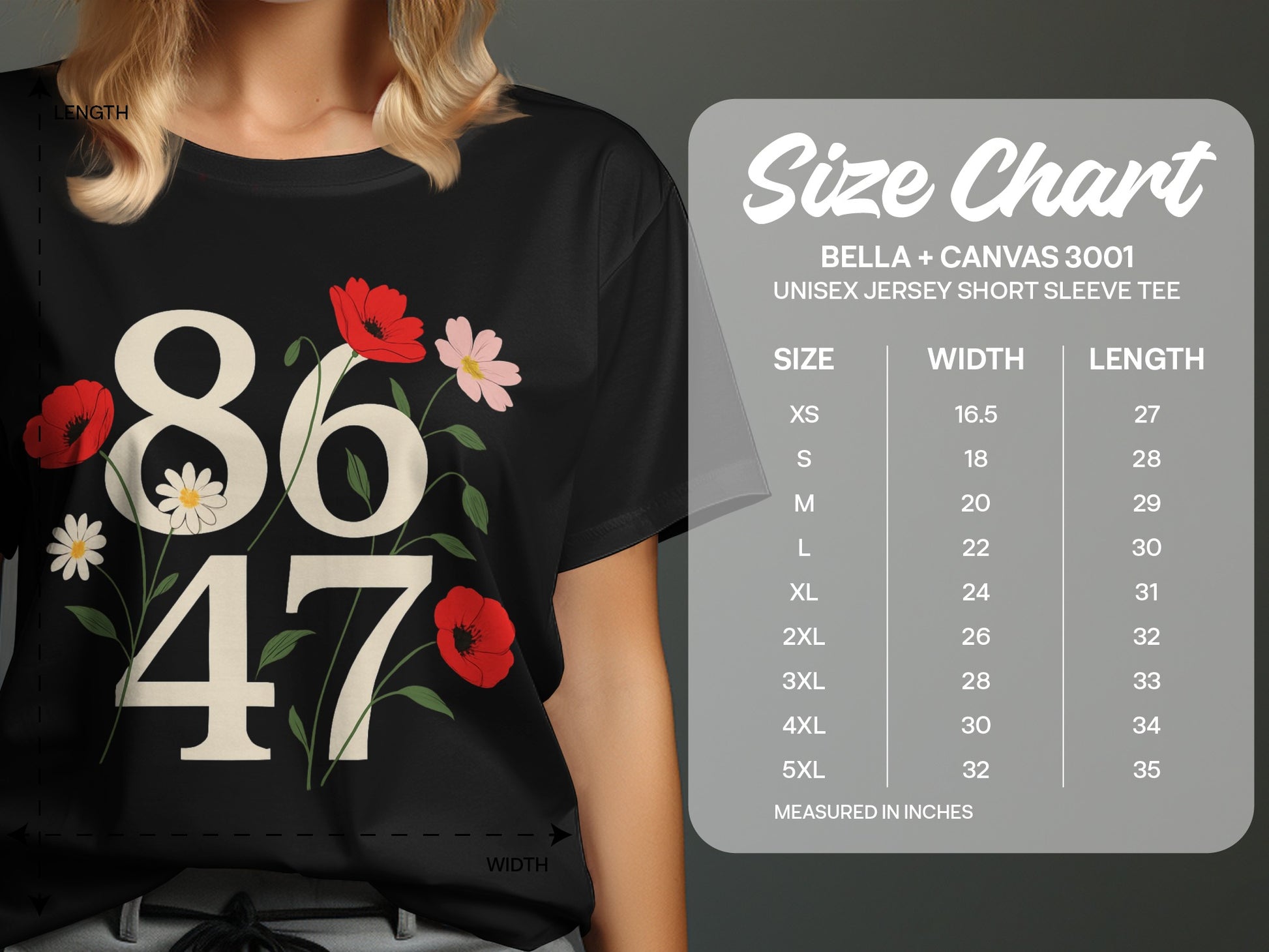 Vintage 8647 Floral Graphic Tee Shirt product type