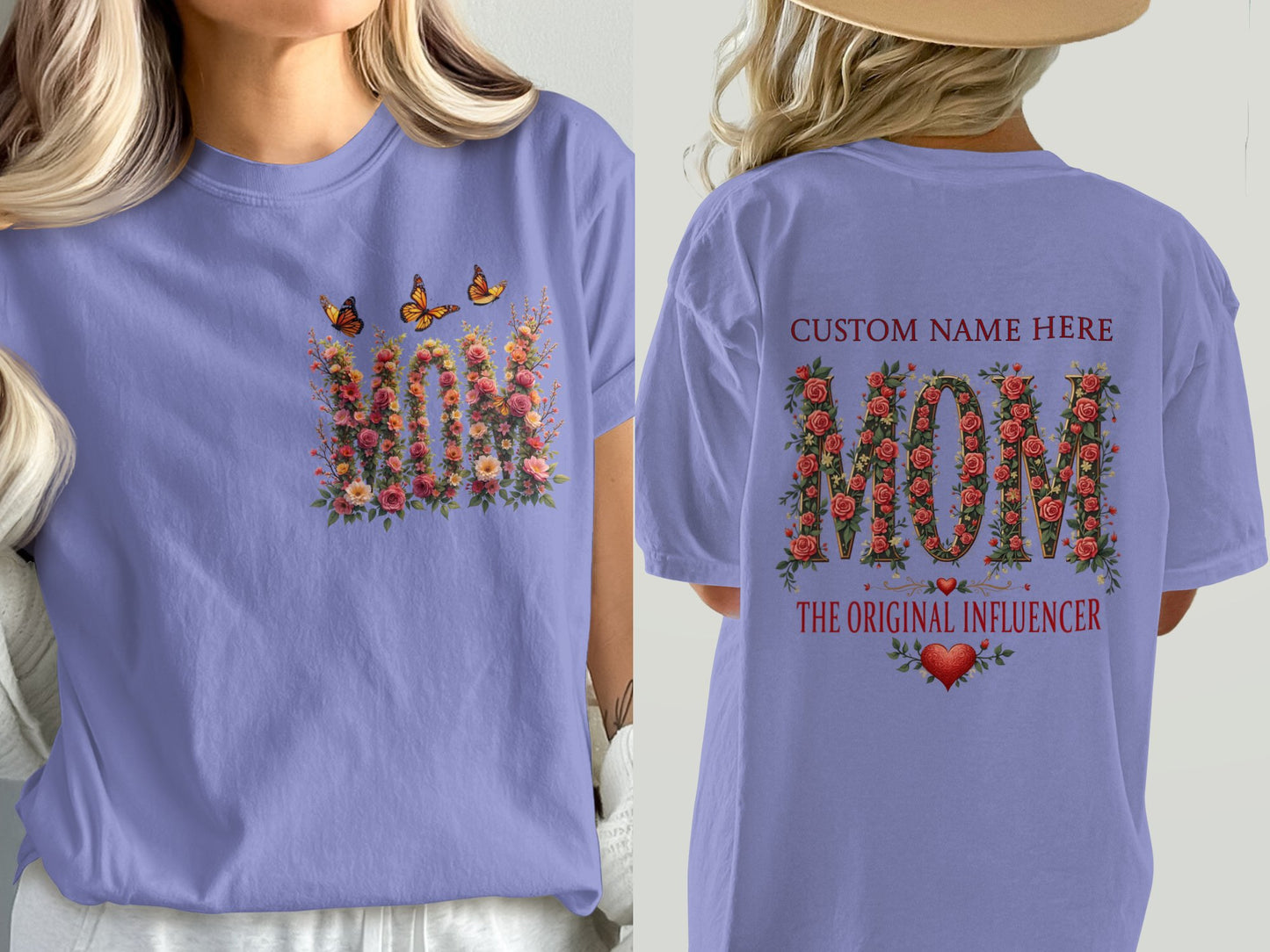 Custom Name Original Influencer Mom T-Shirt Product