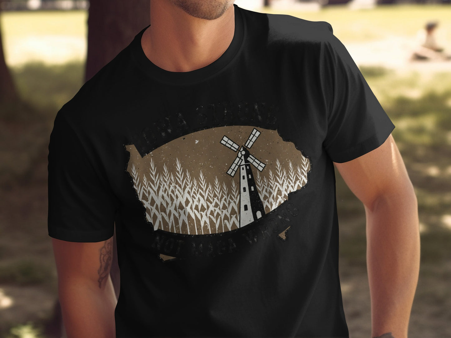 Iowa Windmill Graphic Black T-shirt product