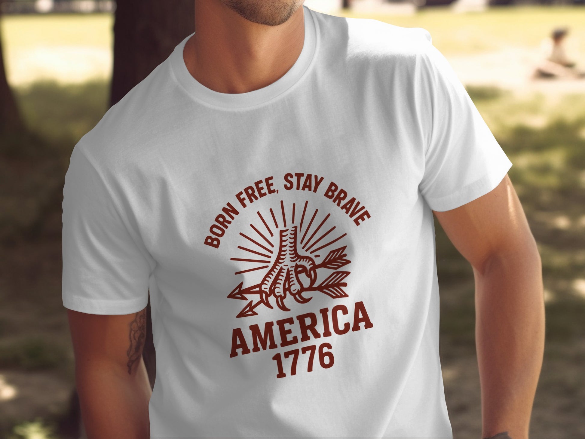 Born Free Stay Brave America 1776 T-Shirt product
