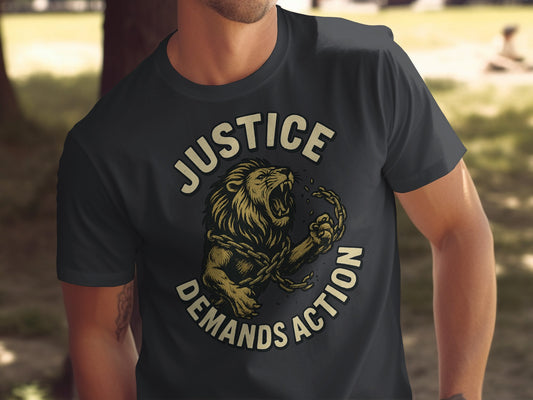 Justice Demands Action Graphic Print T-Shirt product