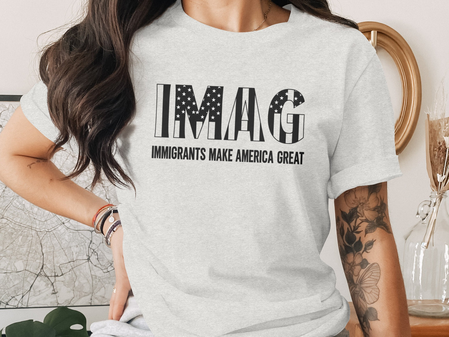 Immigrants Make America Great message t-shirt product