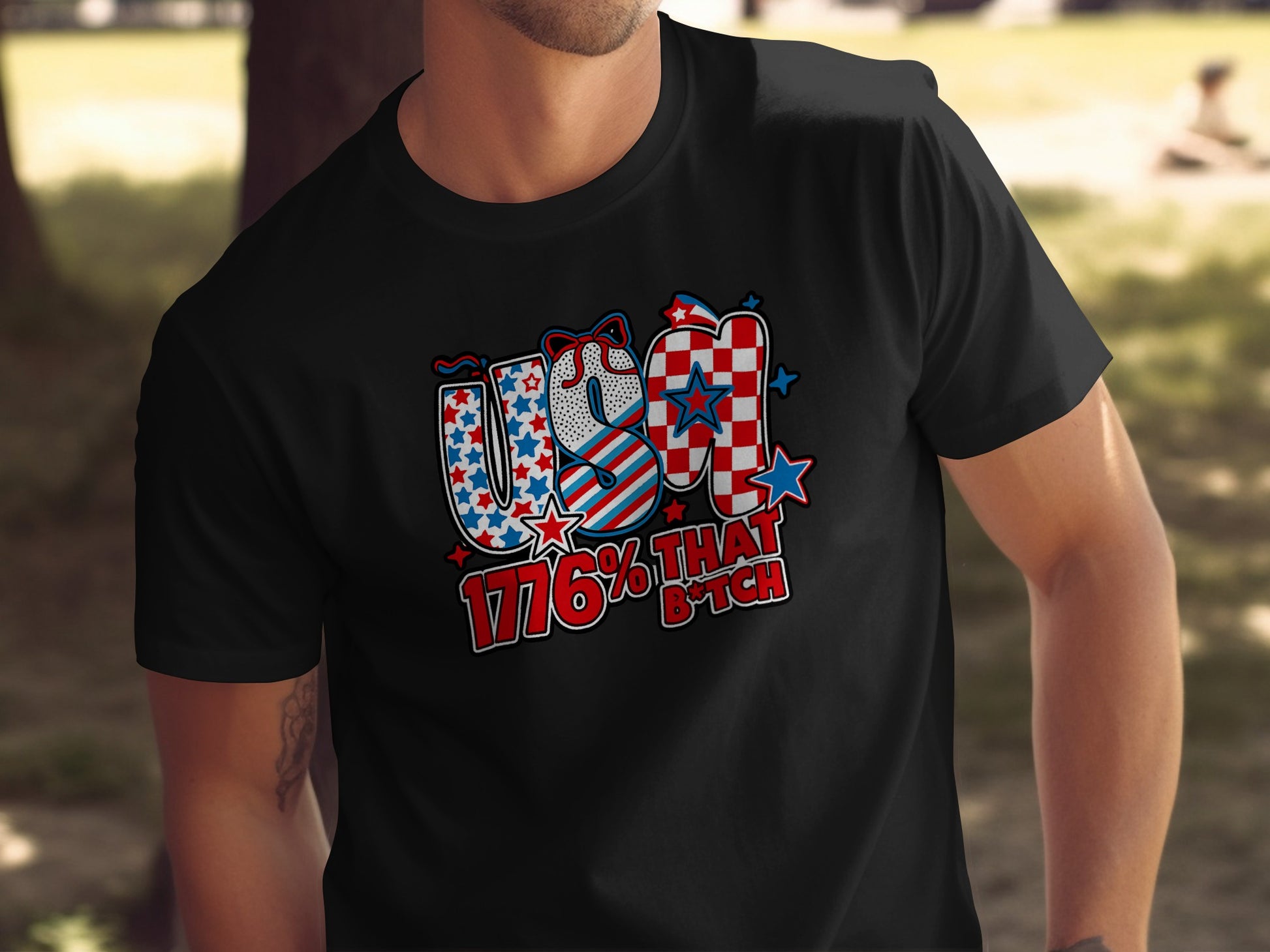 USA 1776% That B*tch Graphic Printed T-shirt Product