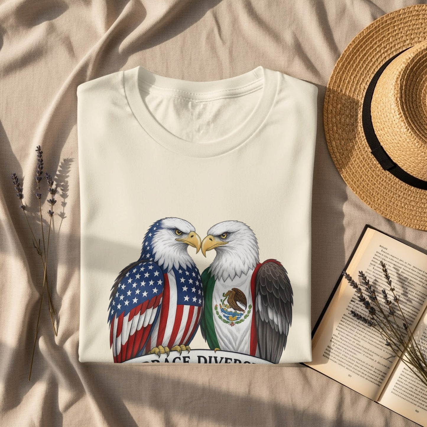 Embrace Diversity Patriotic Eagle Graphic Shirt product